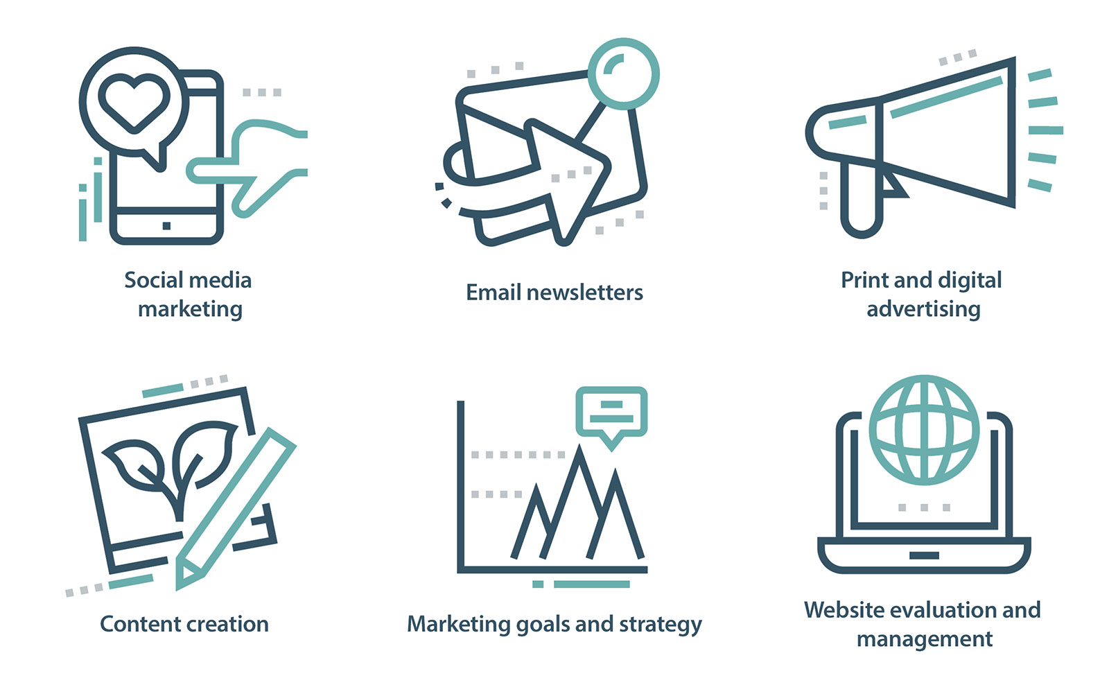 icons of marketing services we offer